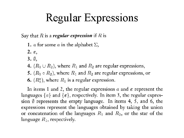 Regular Expressions 