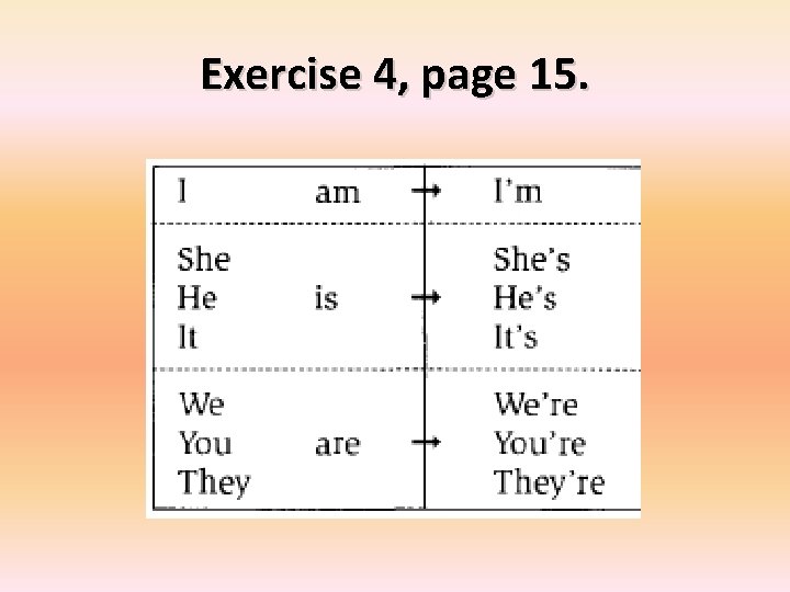 Exercise 4, page 15. 