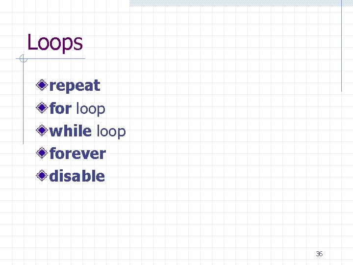 Loops repeat for loop while loop forever disable 36 Loops repeat for loop while loop forever disable 36
