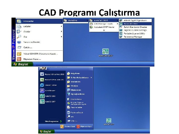 CAD Programı Çalıştırma 