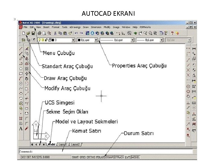 AUTOCAD EKRANI 