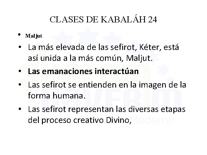 CLASES DE KABALÁH 24 • Maljut • La más elevada de las sefirot, Kéter,