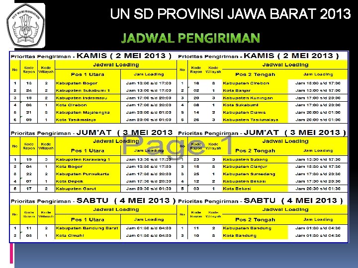 UN SD PROVINSI JAWA BARAT 2013 