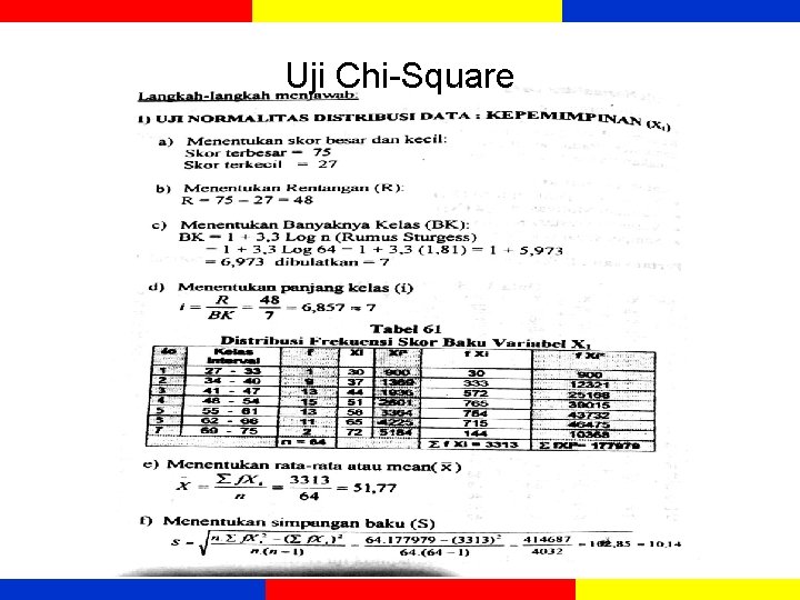 Uji Chi-Square Uji Chi-Square