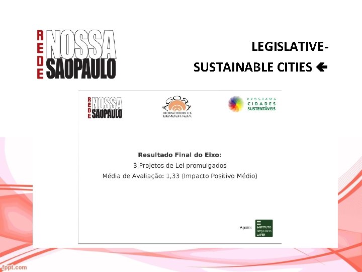 LEGISLATIVESUSTAINABLE CITIES 