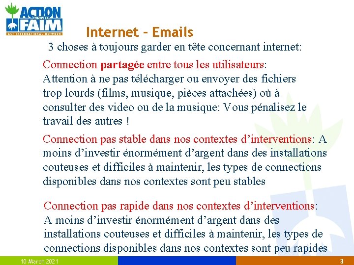 Internet – Emails 3 choses à toujours garder en tête concernant internet: Connection partagée Internet – Emails 3 choses à toujours garder en tête concernant internet: Connection partagée