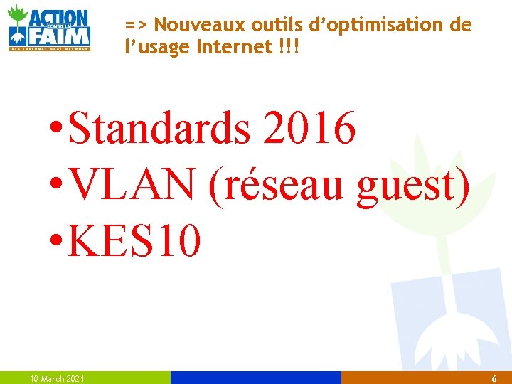 => Nouveaux outils d’optimisation de l’usage Internet !!! • Standards 2016 • VLAN (réseau => Nouveaux outils d’optimisation de l’usage Internet !!! • Standards 2016 • VLAN (réseau