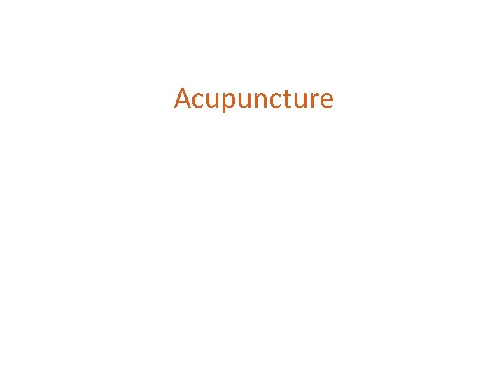 Acupuncture 