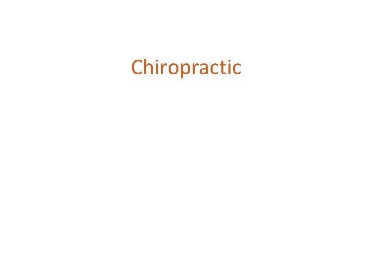 Chiropractic 