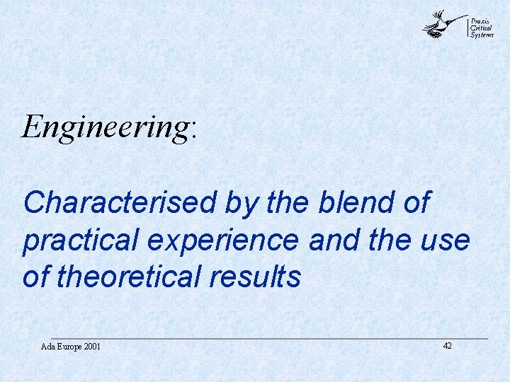abc Engineering: Characterised by the blend of practical experience and the use of theoretical abc Engineering: Characterised by the blend of practical experience and the use of theoretical
