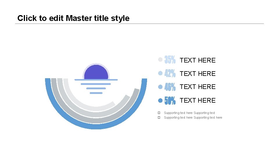 Click to edit Master title style TEXT HERE p p Supporting text here 