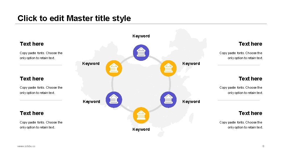 Click to edit Master title style Keyword Text here Copy paste fonts. Choose the