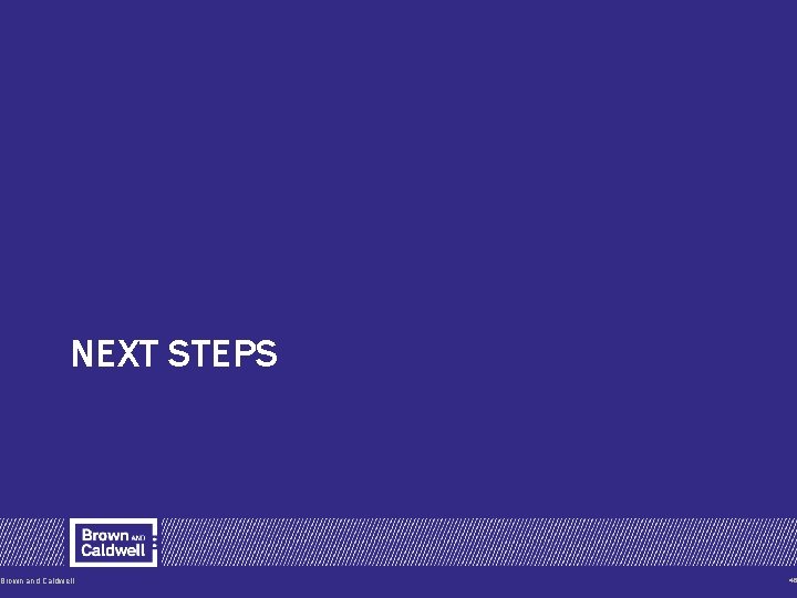 NEXT STEPS Brown and Caldwell 46 NEXT STEPS Brown and Caldwell 46