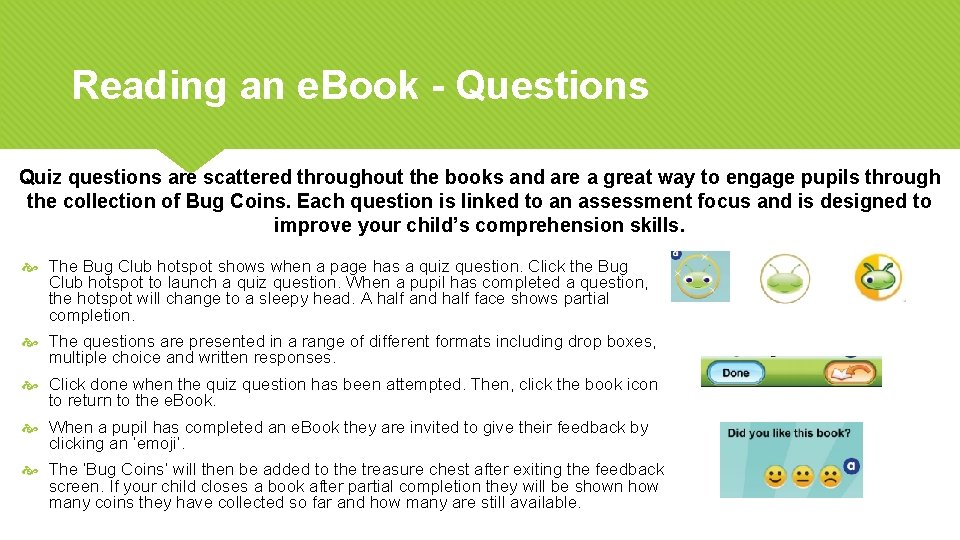 Reading an e. Book - Questions Quiz questions are scattered throughout the books and Reading an e. Book - Questions Quiz questions are scattered throughout the books and