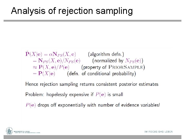 Analysis of rejection sampling 