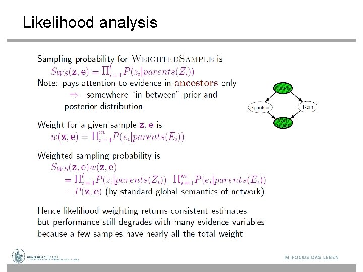 Likelihood analysis 