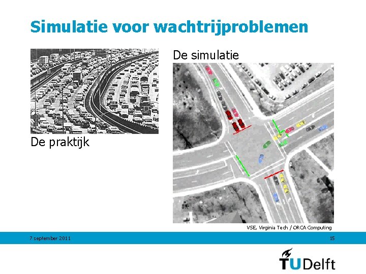 Simulatie voor wachtrijproblemen De simulatie De praktijk VSE, Virginia Tech / ORCA Computing 7 Simulatie voor wachtrijproblemen De simulatie De praktijk VSE, Virginia Tech / ORCA Computing 7