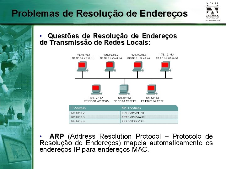 Problemas de Resolução de Endereços • Questões de Resolução de Endereços de Transmissão de