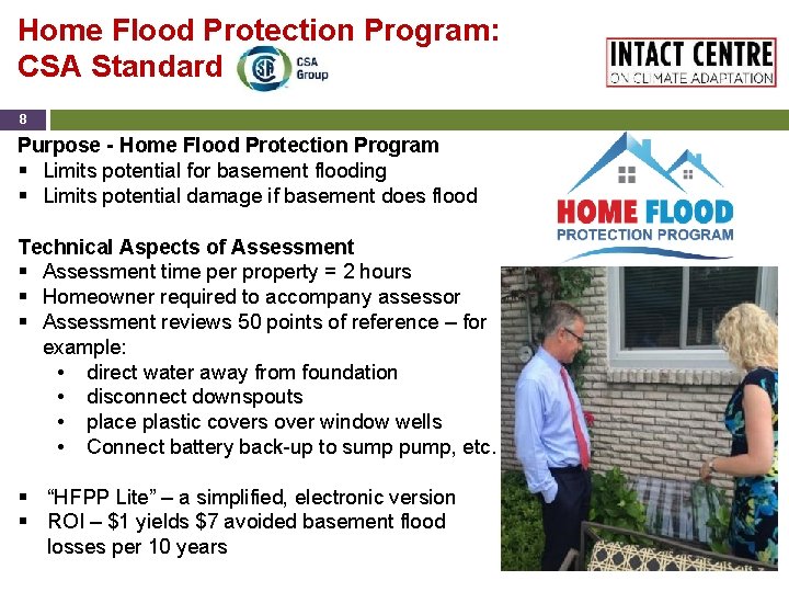 Home Flood Protection Program: CSA Standard 8 Purpose - Home Flood Protection Program § Home Flood Protection Program: CSA Standard 8 Purpose - Home Flood Protection Program §