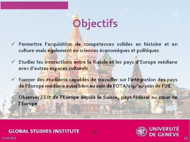 Objectifs ü Permettre l’acquisition de compétences solides en histoire et en culture mais également