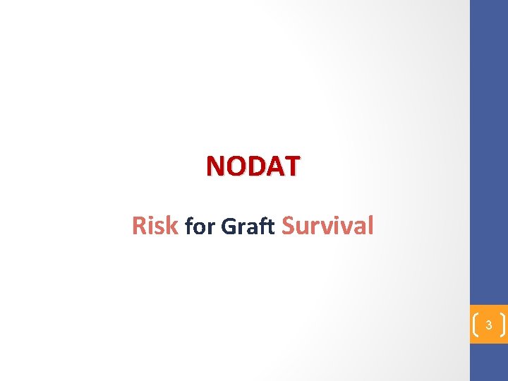 NODAT Risk for Graft Survival 3 