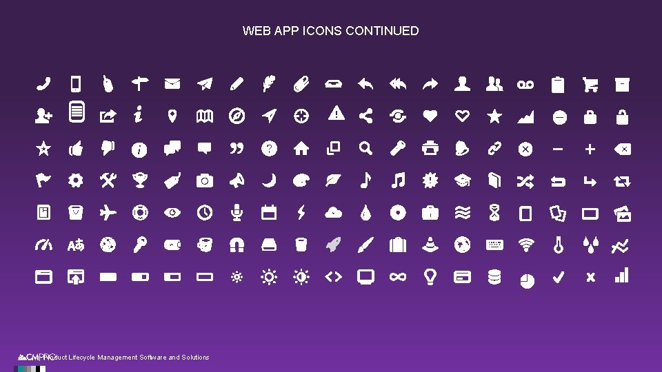 WEB APP ICONS CONTINUED | Product Lifecycle Management Software and Solutions WEB APP ICONS CONTINUED | Product Lifecycle Management Software and Solutions