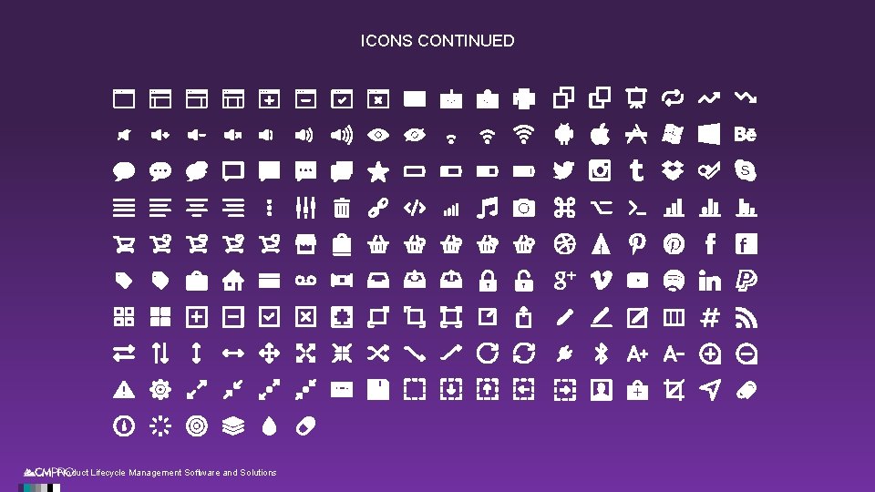 ICONS CONTINUED | Product Lifecycle Management Software and Solutions 