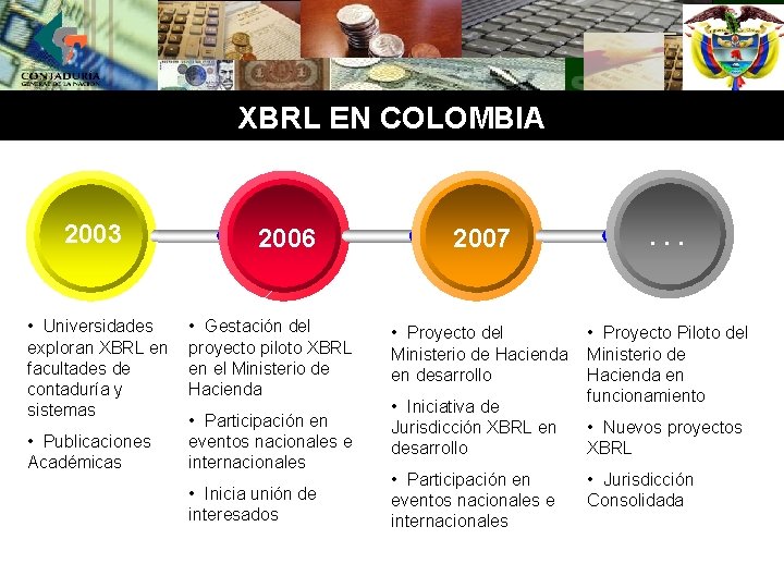 XBRL EN COLOMBIA 2003 • Universidades exploran XBRL en facultades de contaduría y sistemas