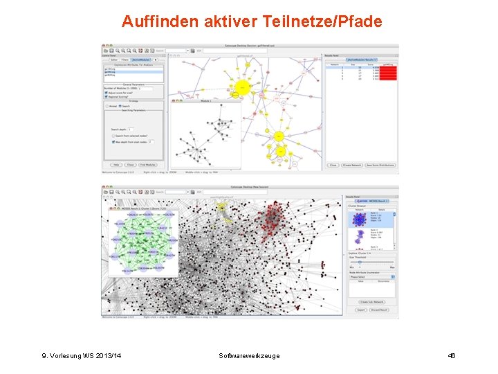 Auffinden aktiver Teilnetze/Pfade 9. Vorlesung WS 2013/14 Softwarewerkzeuge 46 