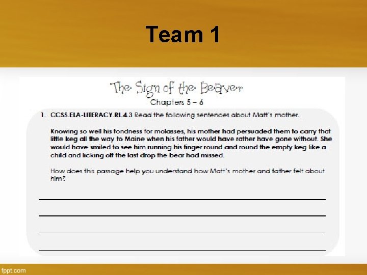 Team 1 