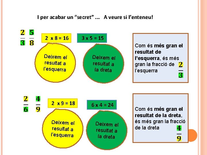 I per acabar un “secret”. . . A veure si l’enteneu! 2 x 8