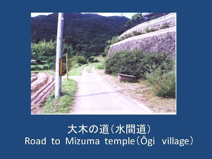 大木の道（水間道） Road to Mizuma temple（Ôgi　village） 