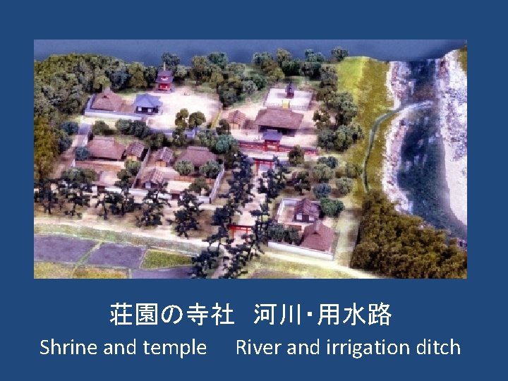 荘園の寺社　河川・用水路 Shrine and temple 　 River and irrigation ditch 