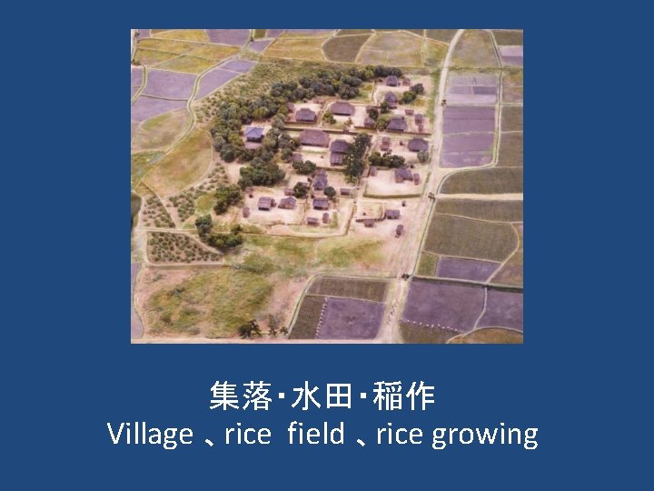 集落・水田・稲作 Village 、rice field 、rice growing 