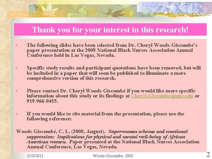 Thank you for your interest in this research! • The following slides have been