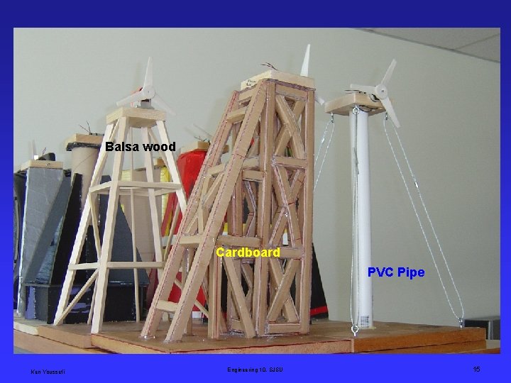 Balsa wood Cardboard PVC Pipe Ken Youssefi Engineering 10, SJSU 15 