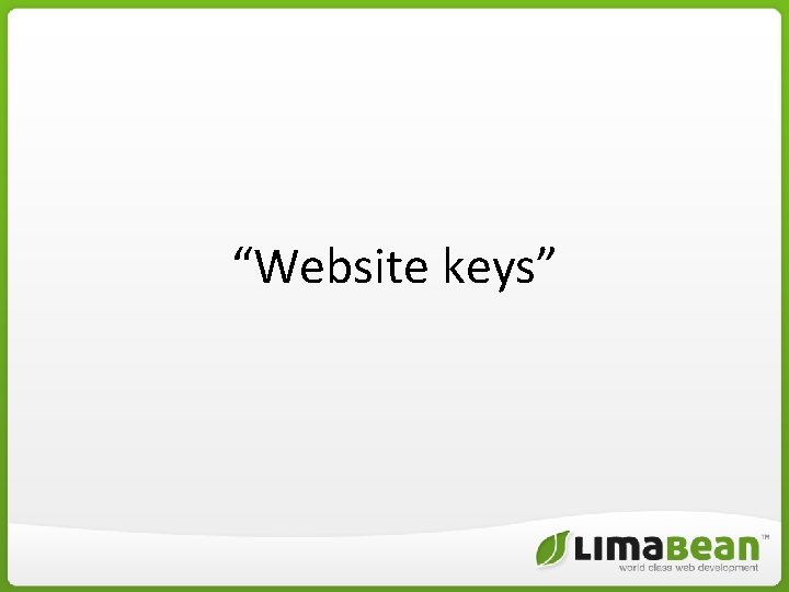 “Website keys” “Website keys”