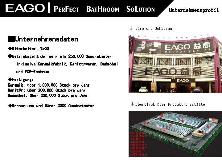 Unternehmensprofil ↓ Büro und Schauraum ■Unternehmensdaten ◆Mitarbeiter: 1500 ◆Betriebsgelände: mehr als 250. 000 Quadratmeter Unternehmensprofil ↓ Büro und Schauraum ■Unternehmensdaten ◆Mitarbeiter: 1500 ◆Betriebsgelände: mehr als 250. 000 Quadratmeter