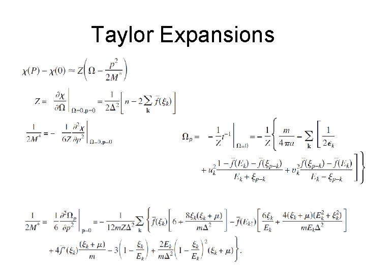 Taylor Expansions 