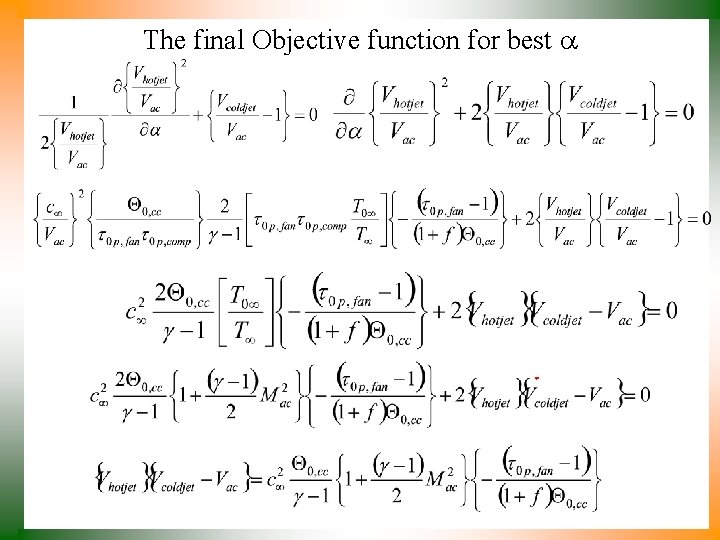 The final Objective function for best 
