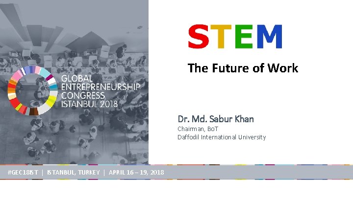 The Future of Work Dr. Md. Sabur Khan Chairman, Bo. T Daffodil International University The Future of Work Dr. Md. Sabur Khan Chairman, Bo. T Daffodil International University