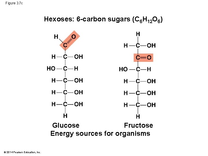 Figure 3. 7 c Hexoses: 6 -carbon sugars (C 6 H 12 O 6)