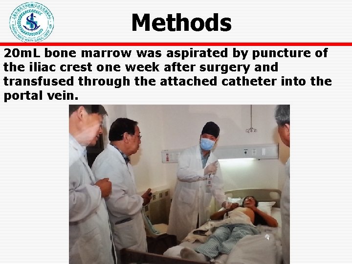 Methods 20 m. L bone marrow was aspirated by puncture of the iliac crest
