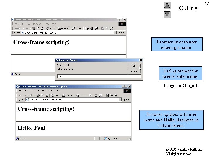 Outline Browser prior to user entering a name. Dialog prompt for user to enter