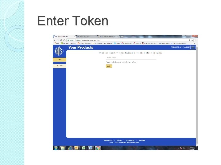 Enter Token 