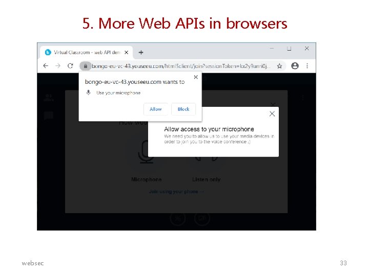 5. More Web APIs in browsers websec 33 