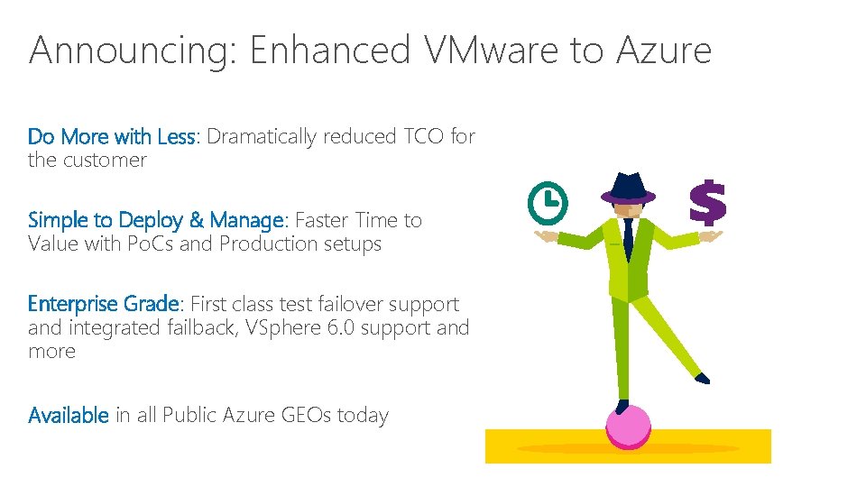 Announcing: Enhanced VMware to Azure Do More with Less: Dramatically reduced TCO for the