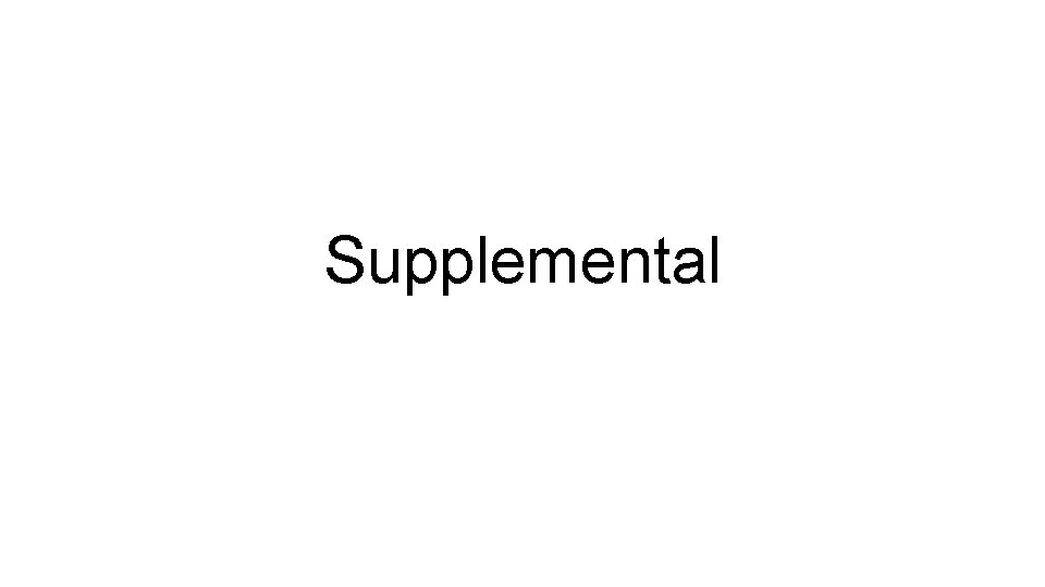 Supplemental 