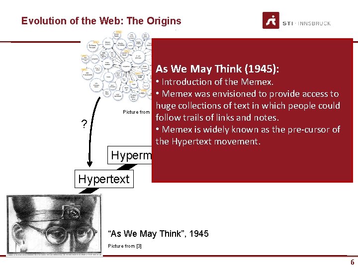 Evolution of the Web: The Origins Web of Data As We May Think (1945):