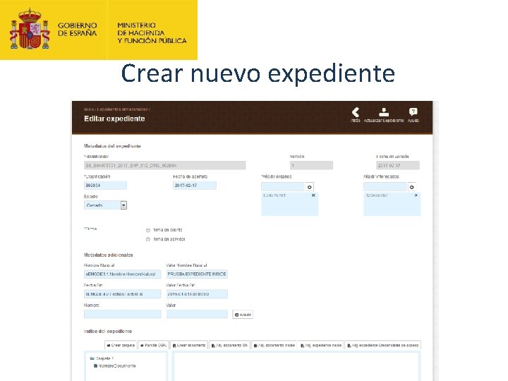 Crear nuevo expediente 